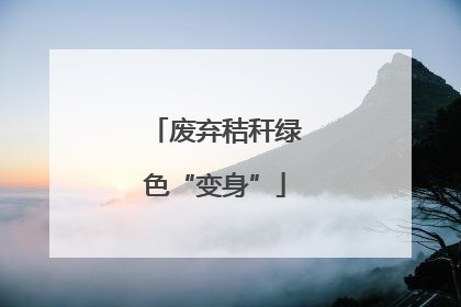 废弃秸秆绿色“变身”