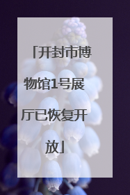 开封市博物馆1号展厅已恢复开放