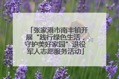 张家港市南丰镇开展“践行绿色生活，守护美好家园”退役军人志愿服务活动