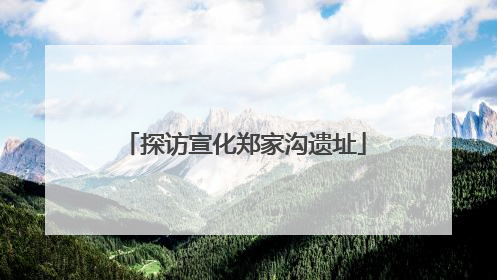 探访宣化郑家沟遗址