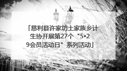 慈利县许家坊土家族乡计生协开展第27个“5•29会员活动日”系列活动