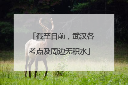 截至目前，武汉各考点及周边无积水