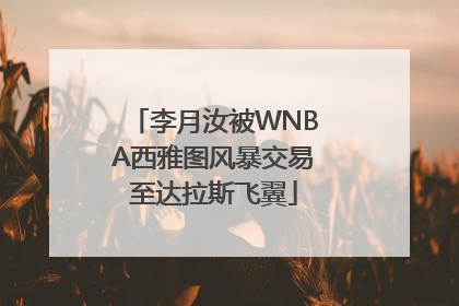 李月汝被WNBA西雅图风暴交易至达拉斯飞翼