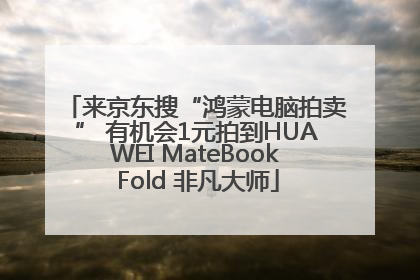 来京东搜“鸿蒙电脑拍卖” 有机会1元拍到HUAWEI MateBook Fold 非凡大师