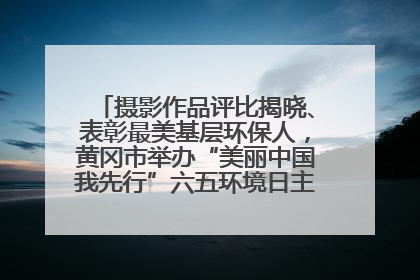 摄影作品评比揭晓、表彰最美基层环保人，黄冈市举办“美丽中国我先行”六五环境日主题宣传活动