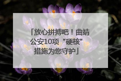 放心拼搏吧！曲靖公安10项“硬核”措施为您守护