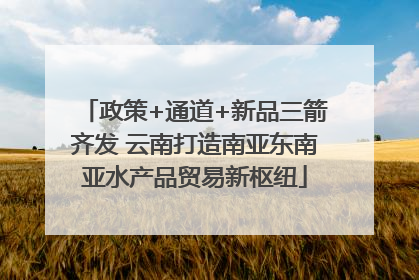 政策+通道+新品三箭齐发 云南打造南亚东南亚水产品贸易新枢纽