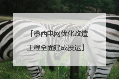 攀西电网优化改造工程全面建成投运