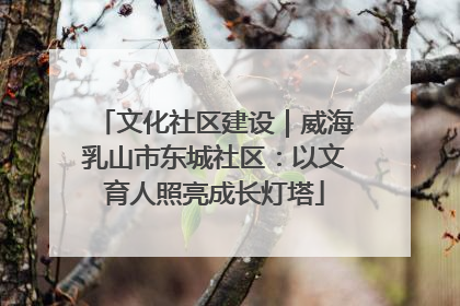文化社区建设｜威海乳山市东城社区：以文育人照亮成长灯塔