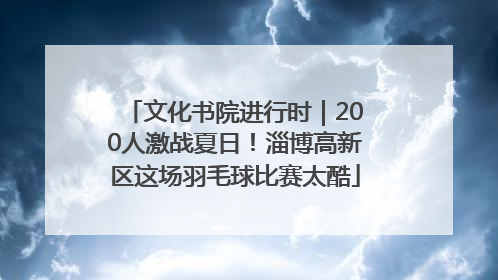文化书院进行时｜200人激战夏日！淄博高新区这场羽毛球比赛太酷
