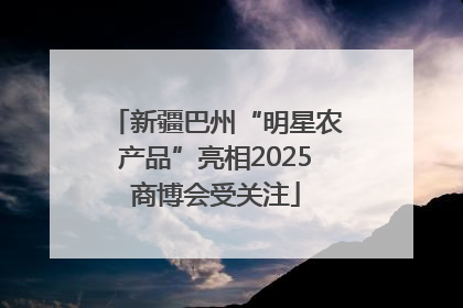新疆巴州“明星农产品”亮相2025商博会受关注