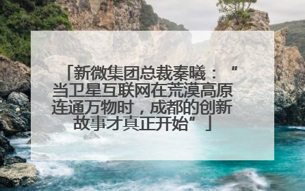 新微集团总裁秦曦：“当卫星互联网在荒漠高原连通万物时，成都的创新故事才真正开始”