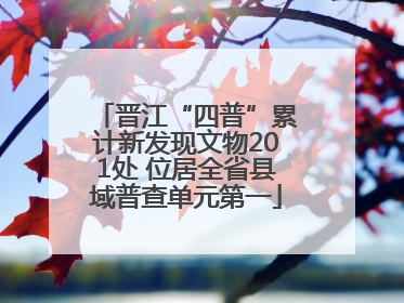 晋江“四普”累计新发现文物201处 位居全省县域普查单元第一