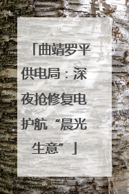 曲靖罗平供电局：深夜抢修复电护航“晨光生意”