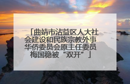 曲靖市沾益区人大社会建设和民族宗教外事华侨委员会原主任委员梅国稳被“双开”