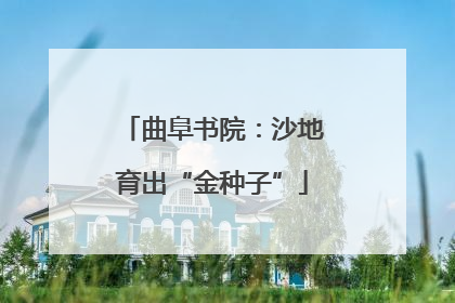 曲阜书院：沙地育出“金种子”