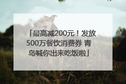 最高减200元！发放500万餐饮消费券 青岛喊你出来吃饭啦