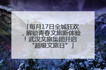 每月17日全城狂欢，解锁青春文旅新体验！武汉文旅集团开启 “超级文旅日”