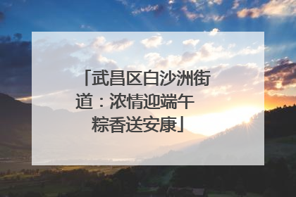 武昌区白沙洲街道：浓情迎端午 粽香送安康