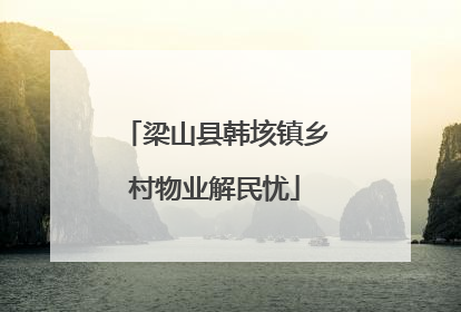 梁山县韩垓镇乡村物业解民忧