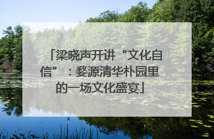 梁晓声开讲“文化自信”：婺源清华朴园里的一场文化盛宴
