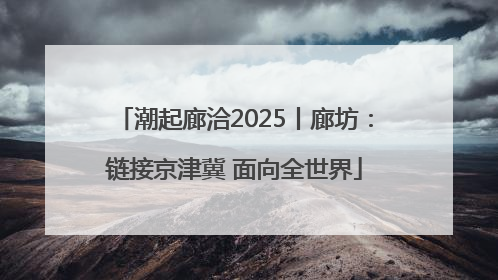 潮起廊洽2025丨廊坊：链接京津冀 面向全世界