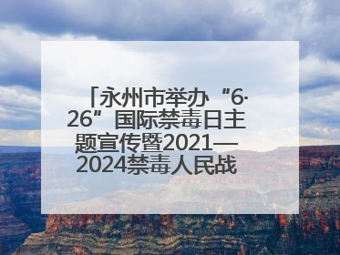 永州市举办“6·26”国际禁毒日主题宣传暨2021—2024禁毒人民战争成果展活动