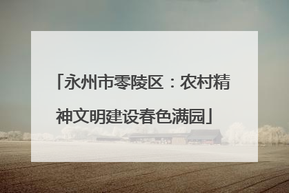 永州市零陵区：农村精神文明建设春色满园