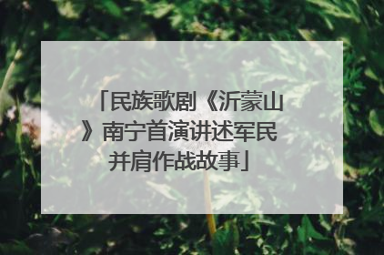 民族歌剧《沂蒙山》南宁首演讲述军民并肩作战故事
