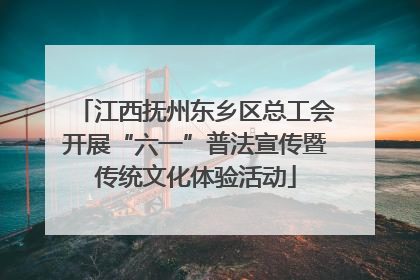 江西抚州东乡区总工会开展“六一”普法宣传暨传统文化体验活动