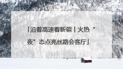 沿着高速看新疆丨火热“夜”态点亮丝路会客厅