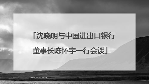 沈晓明与中国进出口银行董事长陈怀宇一行会谈