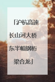 沪杭高速长山河大桥东半幅钢桁梁合龙