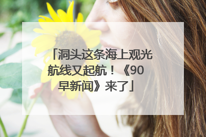 洞头这条海上观光航线又起航！《90早新闻》来了