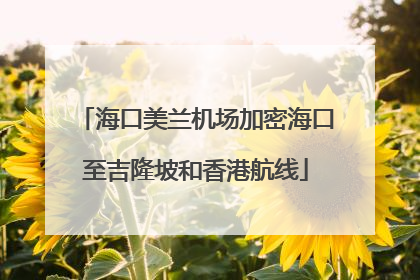 海口美兰机场加密海口至吉隆坡和香港航线