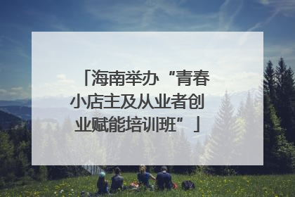海南举办“青春小店主及从业者创业赋能培训班”