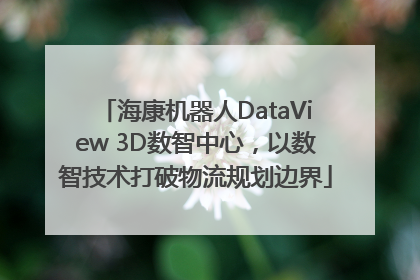 海康机器人DataView 3D数智中心，以数智技术打破物流规划边界