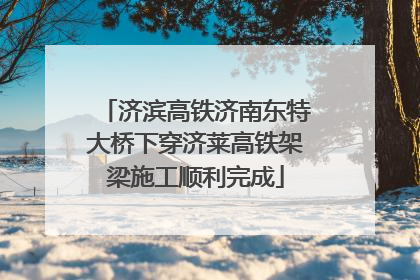 济滨高铁济南东特大桥下穿济莱高铁架梁施工顺利完成