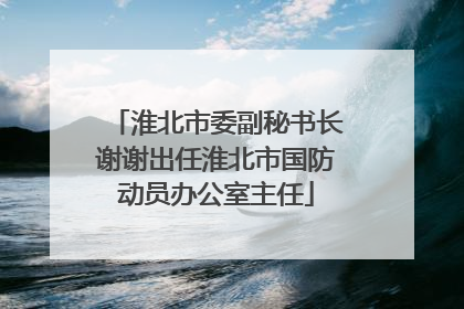 淮北市委副秘书长谢谢出任淮北市国防动员办公室主任