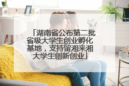 湖南省公布第二批省级大学生创业孵化基地，支持留湘来湘大学生创新创业
