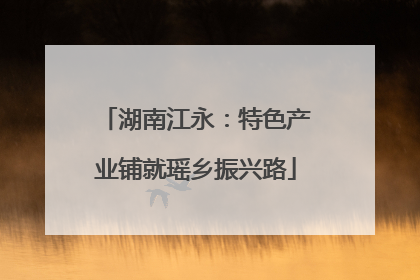 湖南江永：特色产业铺就瑶乡振兴路