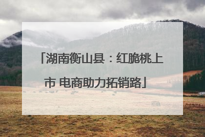 湖南衡山县：红脆桃上市 电商助力拓销路