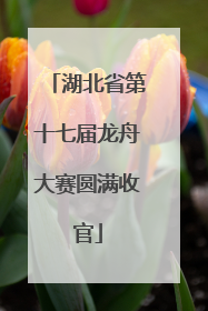 湖北省第十七届龙舟大赛圆满收官