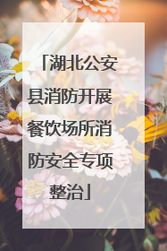 湖北公安县消防开展餐饮场所消防安全专项整治