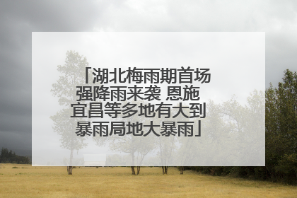 湖北梅雨期首场强降雨来袭 恩施宜昌等多地有大到暴雨局地大暴雨