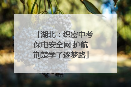 湖北：织密中考保电安全网 护航荆楚学子逐梦路
