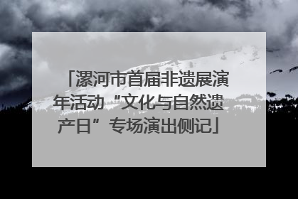 漯河市首届非遗展演年活动“文化与自然遗产日”专场演出侧记