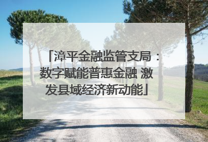 漳平金融监管支局：数字赋能普惠金融 激发县域经济新动能