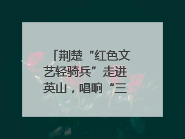 荆楚“红色文艺轻骑兵”走进英山，唱响“三大精神”