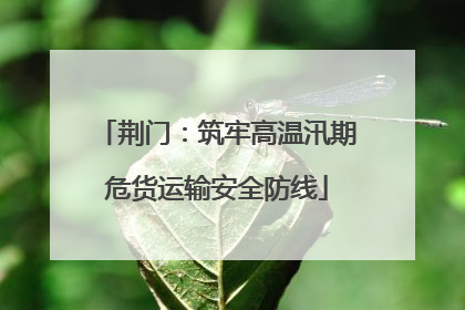 荆门：筑牢高温汛期危货运输安全防线